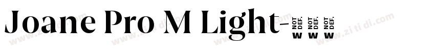 Joane Pro M Light字体转换